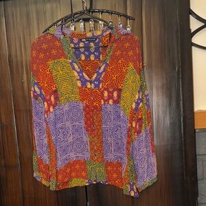 Zara Multicolor Patchwork Blouse
